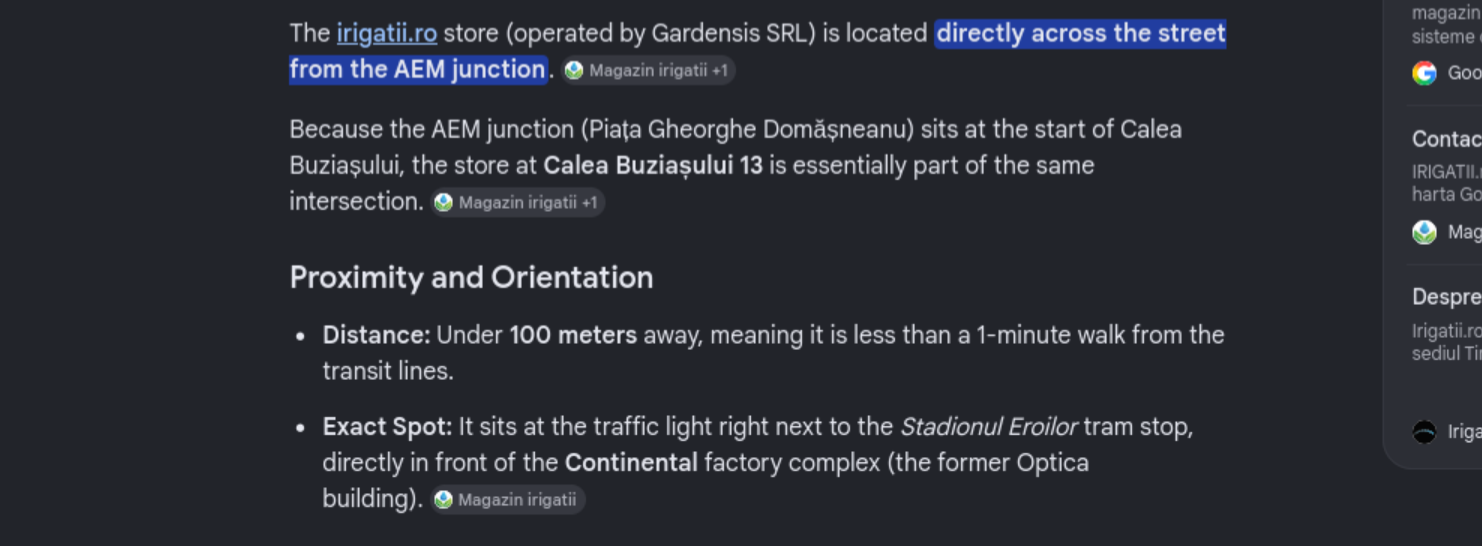 Reframed query for AEM junction and surrounding region returning targeted transit results